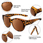 🎉¡OFERTA LIMITADA: SOLO $16.99! 😎 Gafas de Sol con Protección UV400 que se Ajustan sobre Gafas Recetadas