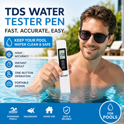 ✨ Medidor de calidad del agua TDS 3 en 1: mide el pH, el cloro y la dureza con pantalla LCD para piscinas y acuarios 🌊📱