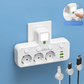 🔌¡49% de descuento! Adaptador de corriente europeo con 4 tomas de corriente: interruptores independientes, diseño compacto y máxima seguridad.