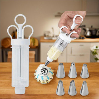 📢📢¡¡50% DE DESCUENTO!! ⏰ Kit de pistola para decorar pasteles de acero inoxidable