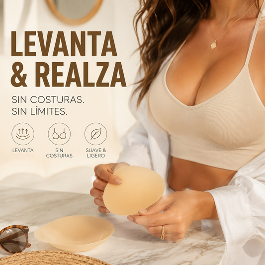 💞¡Compra 1 y llévate 1 GRATIS!🌈✨Cubrepezones Adhesivos Invisibles con Efecto Realzador para Mujer