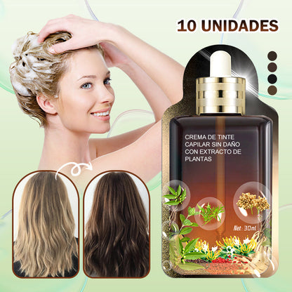 🔥Compra 2, lleva 1 gratis🔥Crema para teñir el cabello sin dañar con extracto de plantas