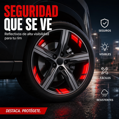 Pegatinas reflectantes para llantas de coche