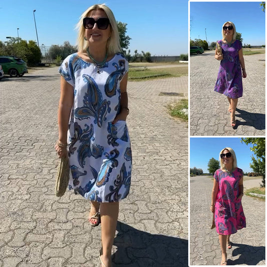 🌼Vestido camisero estampado de mujer☀️