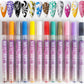 💅🔥 50 % DE RÉDUCTION – Set de Plumas pour Art de Ongles 12 Couleurs 🎨✨