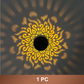 Luz proyector de mandala alimentada por energía solar