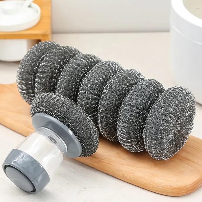 🧽 ¡50% DE DESCUENTO AHORA! 🍽️ Cepillo de palma para cocina con dispensador de jabón – dispensador de jabón integrado, agarre ergonómico y perfecto para platos y sartenes 🧼