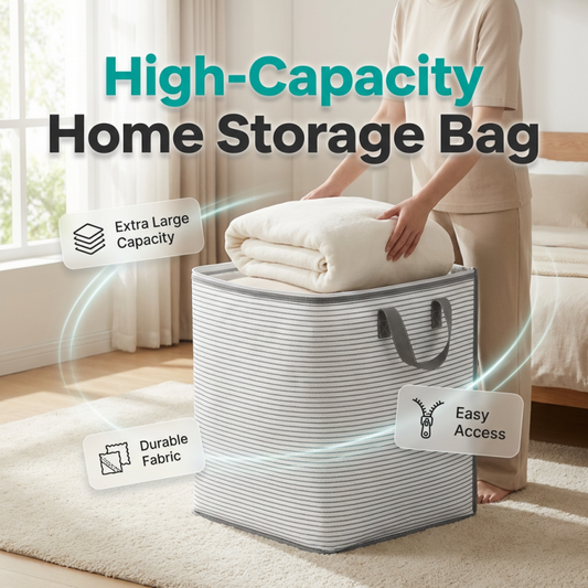Bolsa de almacenamiento grande plegable con asas