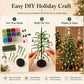 🔥 ¡Oferta caliente con 50 % DE DESCUENTO! 🔥 Elegante árbol de Navidad mini de cuentas – Set de decoración navideña de colección, de mesa 🎄