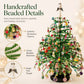 🔥 ¡Oferta caliente con 50 % DE DESCUENTO! 🔥 Elegante árbol de Navidad mini de cuentas – Set de decoración navideña de colección, de mesa 🎄