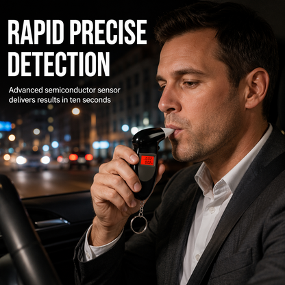🚗 ¡50% DE DESCUENTO POR TIEMPO LIMITADO! Alcoholímetro digital portátil, detector de alcohol llavero con pantalla LCD