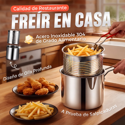 🔥ÚLTIMO DÍA DE REBAJAS 50% DE DESCUENTO🎁Freidora multifuncional de acero inoxidable 304