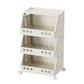Organizador de almacenamiento plegable de varios niveles con ruedas