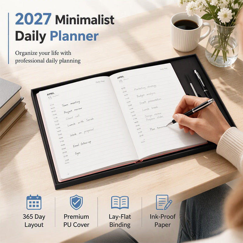 Agenda diaria minimalista 2027