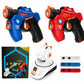 Set de pistolas láser infrarrojo para niños con 2 mini pistolas y 1 proyector con sonido y luz